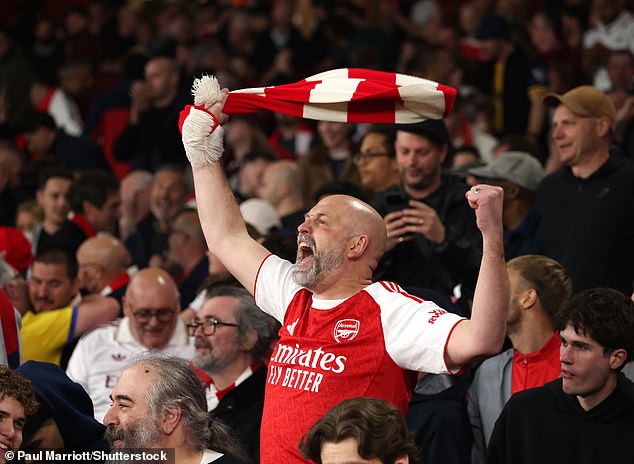 If the atmosphere at the Emirates has sometimes been met with mocking chants of ‘Is this a library?’, this was the opposite. It was brilliant bedlam