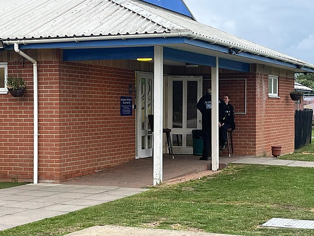 Police were also seen at the club house of Mr Drewitt-Barolow's non-league Maldon and Tiptree FC which he bought last February
