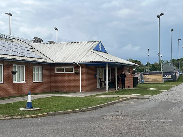 The clubhouse and stadium were searched by officers in relation to the investigation