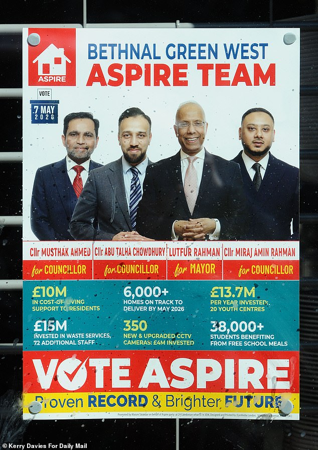 His Aspire party, which he helped found, also enjoys an overall majority in Tower Hamlets