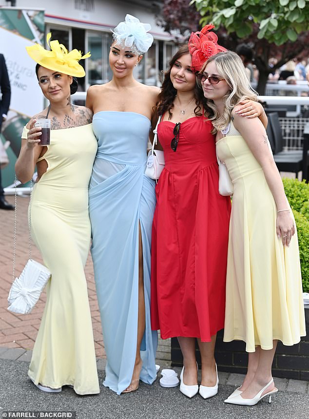 Strike a pose! The event is billed as the 'pinnacle of Chester's social calendar', and excited revellers were determined to show off their style prowess