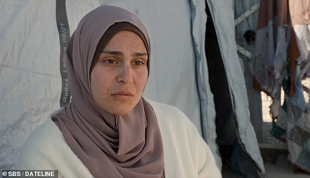 Zahra Ahmad married an IS fighter she is pictured in the al-Roj refugee camp