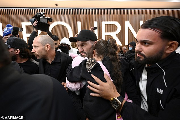 In Melbourne two were arrested with family carrying out young children with the group who returned from Syria