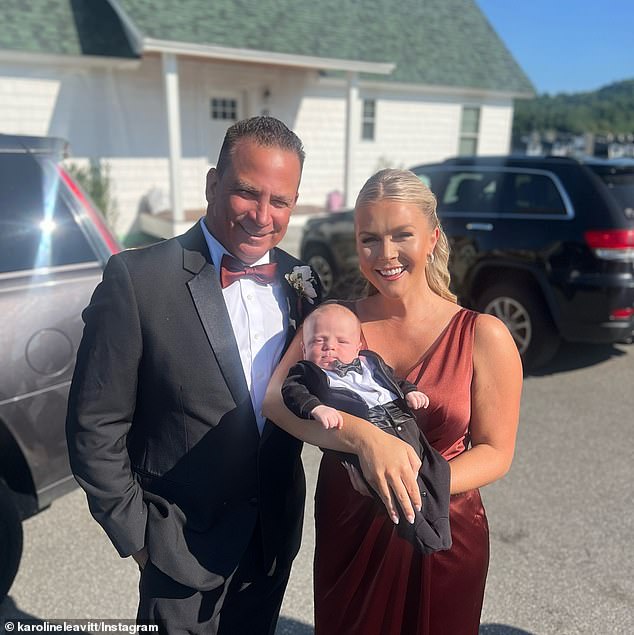 The 28-year-old with her husband, Nicholas Riccio, and their son Niko. She is now on maternity leave from her post with the Trump administration