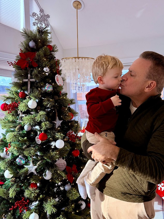 When she announced her pregnancy in December, Leavitt said, 'My husband and I are thrilled to grow our family and can't wait to watch our son become a big brother'