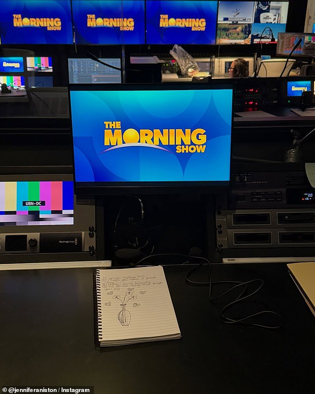 In mid April the actress shared a behind-the-scenes look at the set on Instagram