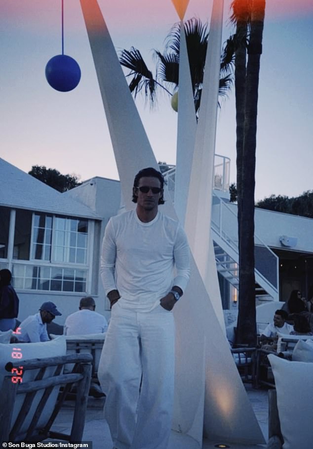 Just two weeks ago, Mr Hall had his first art sculpture erected in Spain. His art gallery, Son Buga Studios posted an image of it and wrote: 'Jake's first sculpture in Mallorca - where all this creative feelings were born'