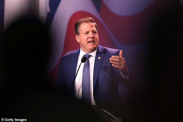 New Hampshire Gov. Chris Sununu speaks at the Republican Jewish Coalition annual leadership meeting on November 19, 2022 in Las Vegas, Nevada