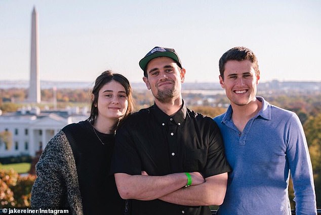 Left to right, Romy Reiner, Nick and Jake in a photo posted by Jake in 2016