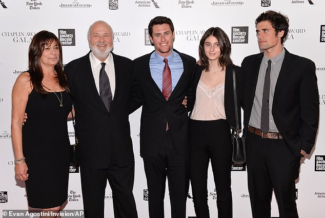 Left to right, Michele, Rob, Jake, Romy and Nick at the 41st annual Chaplin Award Gala at Avery Fisher Hall in 2014, in New York