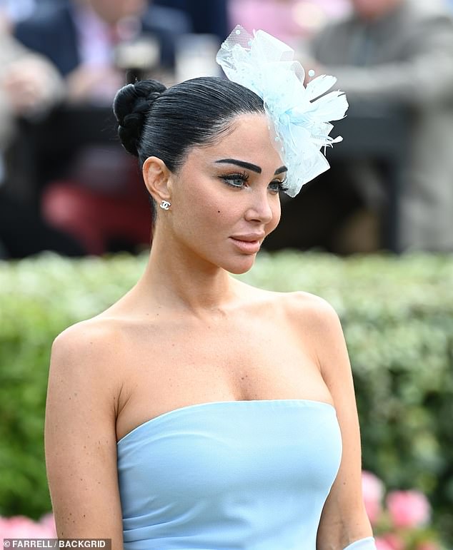While her glamorous outing comes after she also recently underwent an operation to remove severals cysts from her cheek, which she said had left her with a black eye for over a week