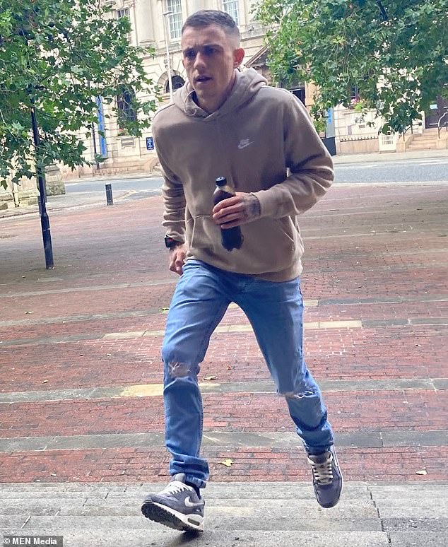 Convicted drug dealer Chad Brady - pictured outside Hull Crown Court last year - was listed as a former director of the company that bought the field