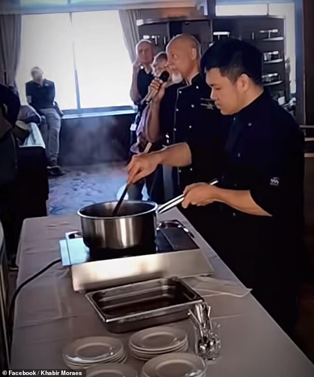 A demonstration by chefs on the MV Hondius before the hantavirus outbreak