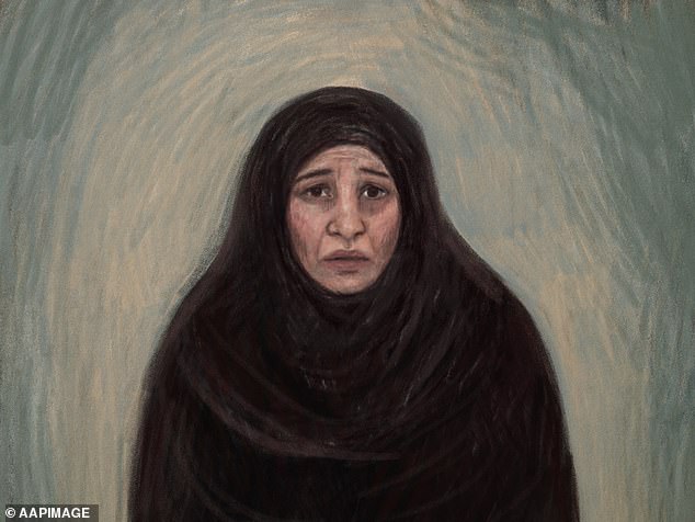 Zeinab Ahmed also faced Melbourne Magistrates Court Zeinab on two slavery charges and was remanded in custody. She is pictured in a court sketch
