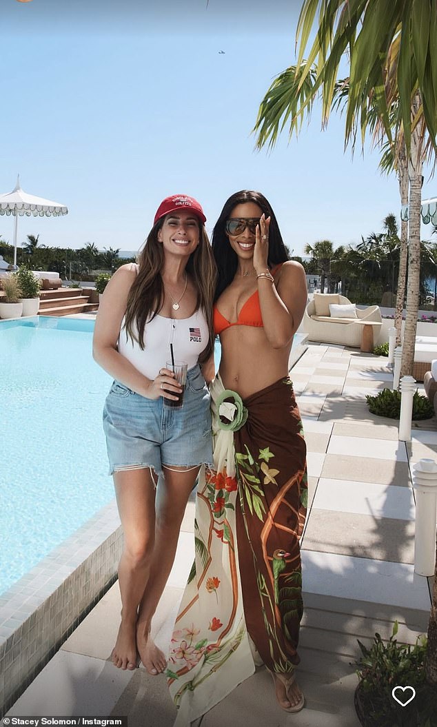The group were whisked away across the pond for a lavish PR trip, courtesy of luxury beauty brand, Space NK (Stacey and Rochelle pictured)