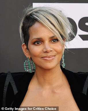 Halle Berry's blonde-streaked asymmetrical pixie from 2022
