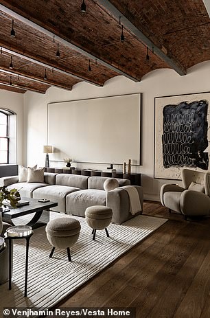 The interior contains brick barrel-vaulted ceilings and wooden flooring