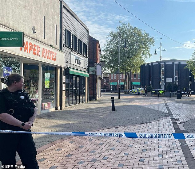 Road closures remain in place in Arnold town centre today as police investigate the incident, which has left one person fighting for their life