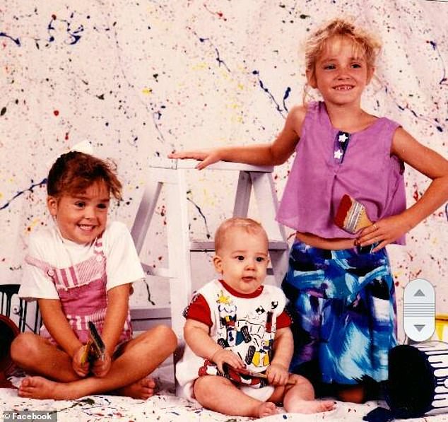Mikelle is pictured with her brother and sister. She was the eldest of three sisters and a brother