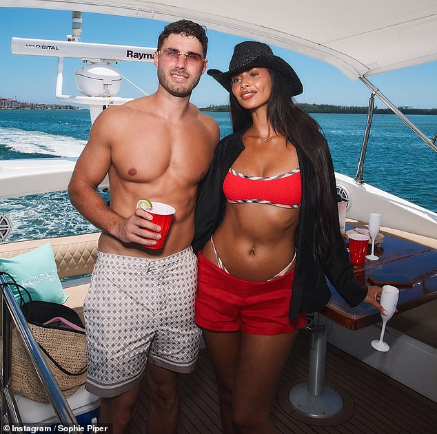 The former Love Island star was joined by her boyfriend Joshua Ritchie