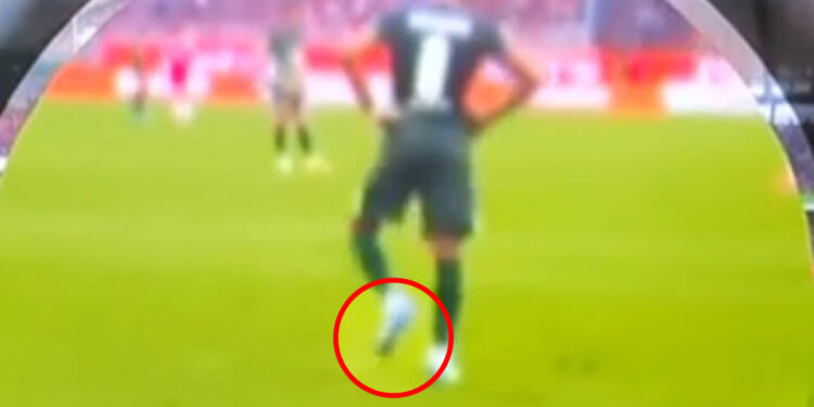 New footage shows rival scuffing penalty spot just moments before Harry Kane’s nightmare spot-kick
