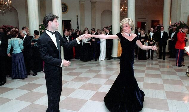 Amanda Platell remembers how dazzling Princess Diana was in 1985 as she danced with John Travolta during a state visit to the US, wearing an off-the-shoulder gown and a pearl choker