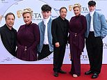 Adolescence star Owen Cooper, 16, towers over married co-stars Stephen Graham and Hannah Walters at TV BAFTAs as they reunite for show's final awards ceremony with eleven nominations