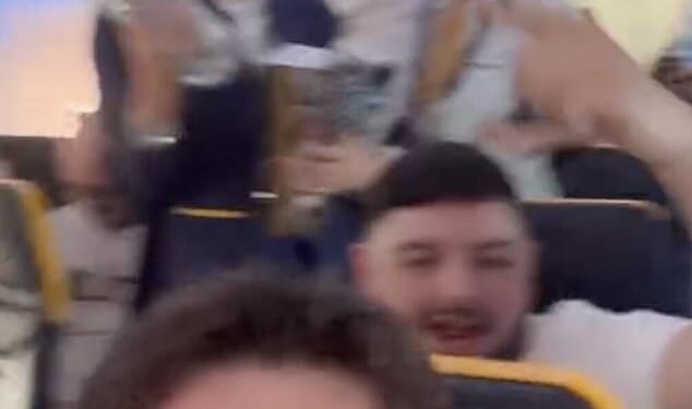 A Ryanair flight set to land in Ibiza descended into partying chaos as passengers started singing and dancing