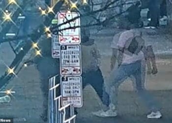 Two thugs were caught on video viciously beating an elderly man outside of 'America's scariest McDonald's'