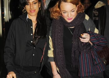 Amy Winehouse and Catriona Gourlay leaving a London restaurant on a night out in 2010