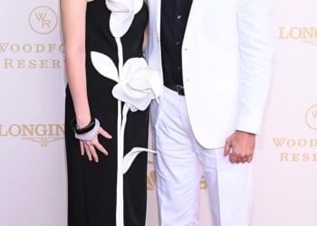 Anna Nicole Smith's look-alike daughter Dannielynn Birkhead made a rare appearance as she attended the Kentucky Derby on Saturday in chic strapless black gown