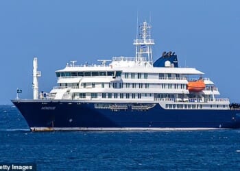 A worldwide hunt is underway for passengers who escaped the disease–stuck MV Hondius (pictured) after it was plagued by a rat–borne virus