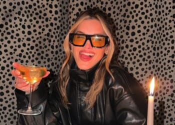 Ashley Roberts, 44, couldn't wipe the smile off her face as she enjoyed a romantic date night with her boyfriend George Rollinson, 26, on Saturday