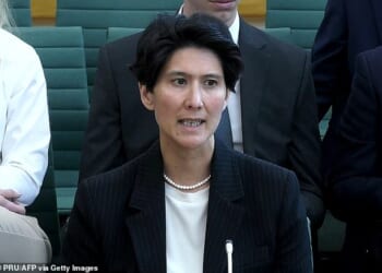 The secret vetting file was first passed to Cat Little, pictured,  as she is in charge of gathering documents from across Whitehall on the Mandelson scandal