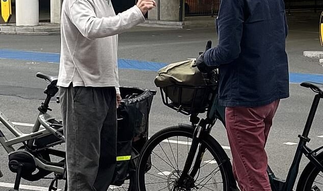 Benedict Cumberbatch had a furious, ten minute row with a fellow cyclist on Tuesday