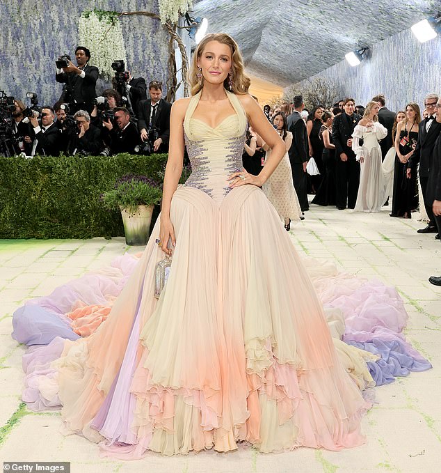 The actress revealed that she added a clutch bag to her look that included watercolour paintings from her four children
