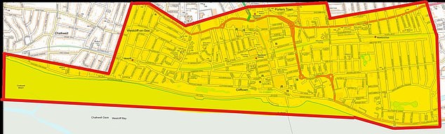 The force said a dispersal order would apply to a 'vast' area of the city for much of Sunday