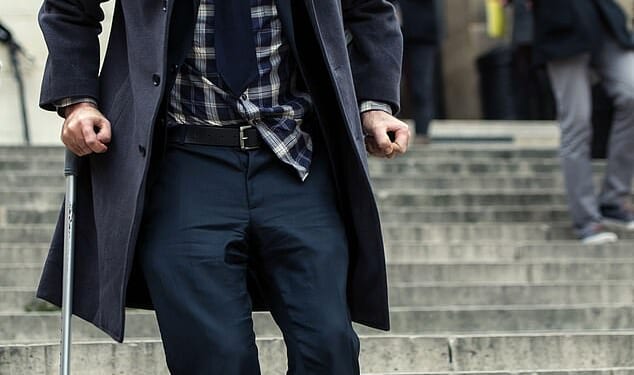 Ian Griffin outside court in Paris before he was convicted and sentenced to 20 years in jail