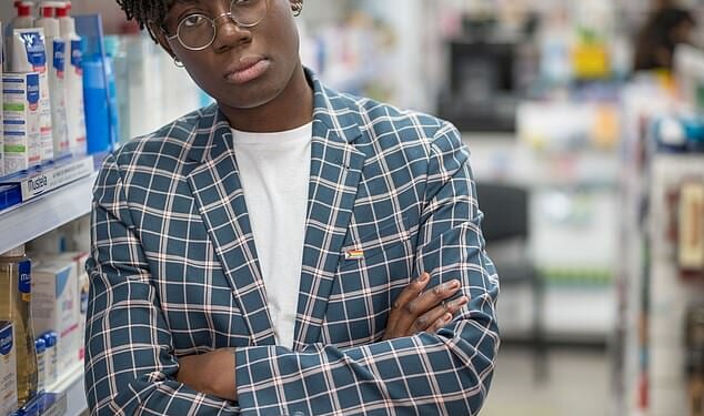 Dr Ronx Ikharia (pictured), who presents Operation Ouch!, was seen using a loud hailer outside a meeting of doctors and academics at the Royal College of General Practitioners in London