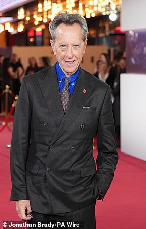 Richard E. Grant celebrated for his roles in everything from cult classic Withnail & I to modern flicks such as Everybody's Talking About Jamie (Pictured in November)
