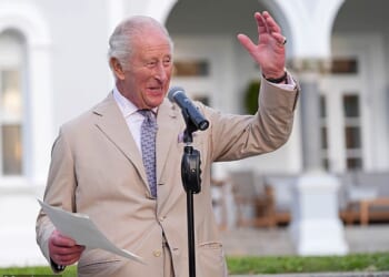 King Charles told a garden party at Bermuda's Government House in Friday evening he was 'terribly sorry it has taken so long' for the island to receive a reigning monarch
