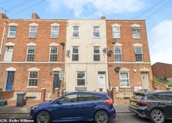 The three-storey townhouse on a quiet street in Gloucester appears very unassuming from the outside. But just two doors down is where Fred and Rose West's infamous 'house of horrors' once stood