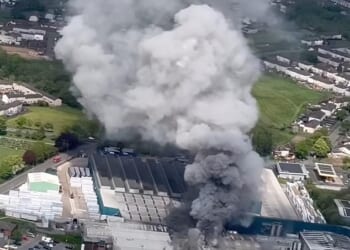 A major fire has broken out at Warburtons bread factory in Burnley this afternoon