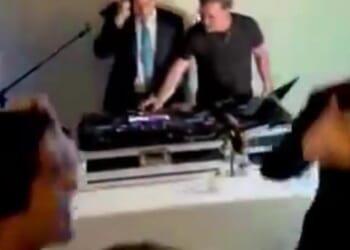 White House Deputy Chief of Staff Dan Scavino shared a clip of Secretary of State Marco Rubio behind a DJ booth at a family wedding on Saturday night