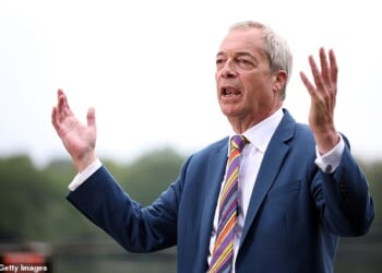 Nigel Farage’s (pictured) party Reform UK has picked up more than 1,450 council seats