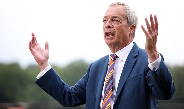 Nigel Farage’s (pictured) party Reform UK has picked up more than 1,450 council seats