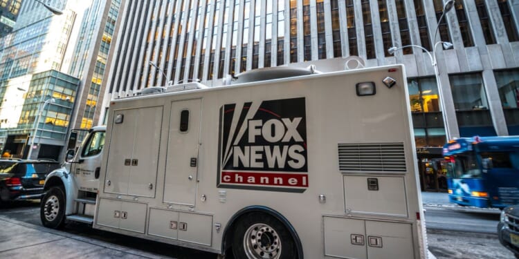 A Fox News Channel truck parked on a street in New York City on Jan. 24, 2014.