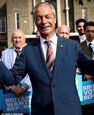 Nigel Farage hailed victory, but Reform would fall short of a majority