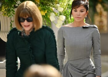 Lauren Sanchez looked somewhat subdued as she stepped out alongside Anna Wintour ahead of fashion's biggest night