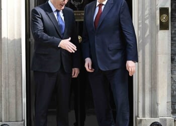 Keir Starmer welcomed Gordon Brown to Downing Street this morning